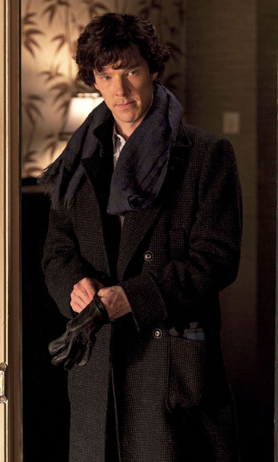 Benedict Cumberbatch in SHERLOCK. Awesome. Also note one of the many ...